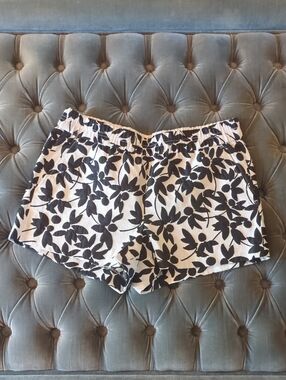 J. Crew Black And White Floral Casual Shorts